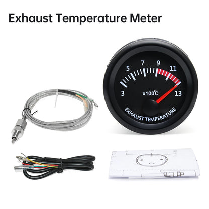 Universal 52mm 2" Car Auto Exhaust Gas Temp Gauge 300~1300 Celsius 12V Exhaust Gas Temp Gauge Ext Temp Meter EGT With Sensor
