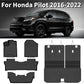 Floor Mats for Honda Pilot 2016-2022 All Weather Protection Cargo Liner with Backrest Mat Behind 3rd Row Back Seat Accessories