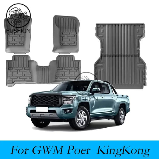 For GWM Poer KingKong 2025 2024 2023 Custom All-Weather TPE Floor Mat Trunk Mat Carpet Cover Auto Interior Accessories