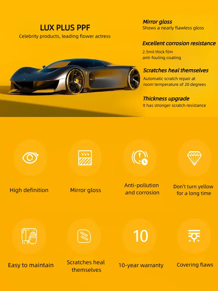 XPEL PPF 7.5Mil 6.5Mil Automotive Paint Protection Film High Gloss TPU PPF with Self Healing Technology Superior Transparency