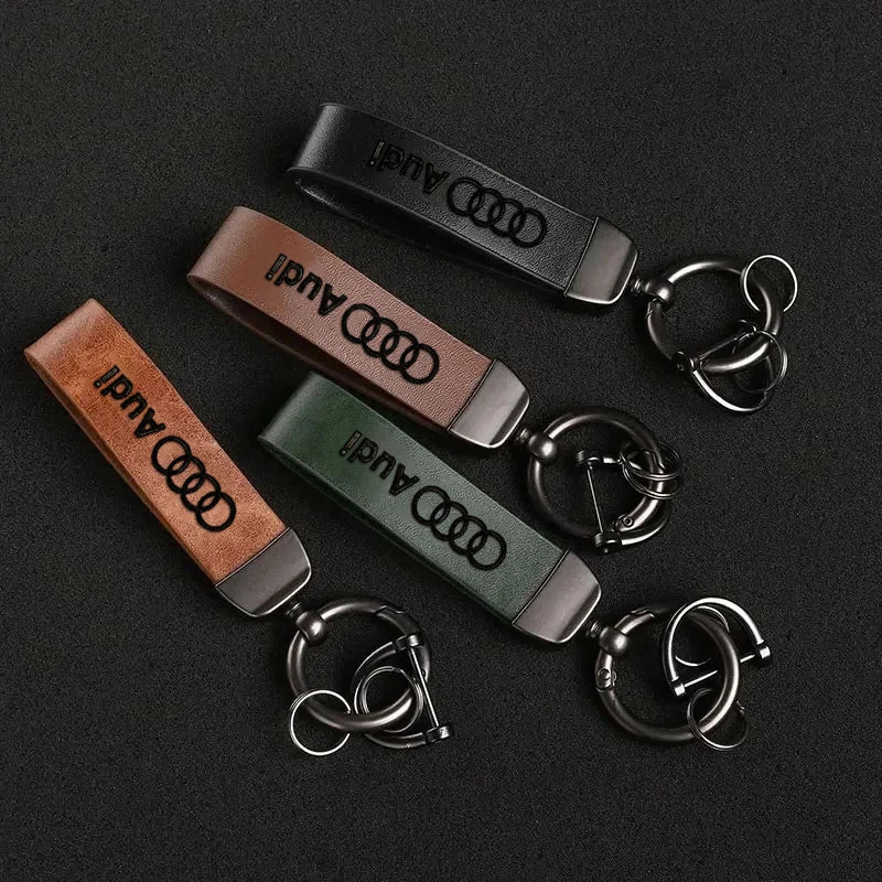 Car Logo Keychain Decoration Pendant Key Ring For Audi A5 Q5 A3 A4 A6 A1 A2 A7 A8 Q1 Q2 Q3 Q4 Q6 Q7 Q8 TT S5 B8 Quattro C6 B9 B6