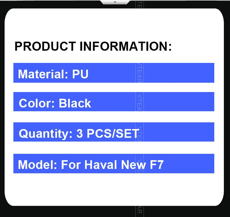Vtear Car Floor Mats Cover PU Carpet Non-Slip Pads Protector Styling Interior Decoration Accessories For Haval New F7 2024 2025