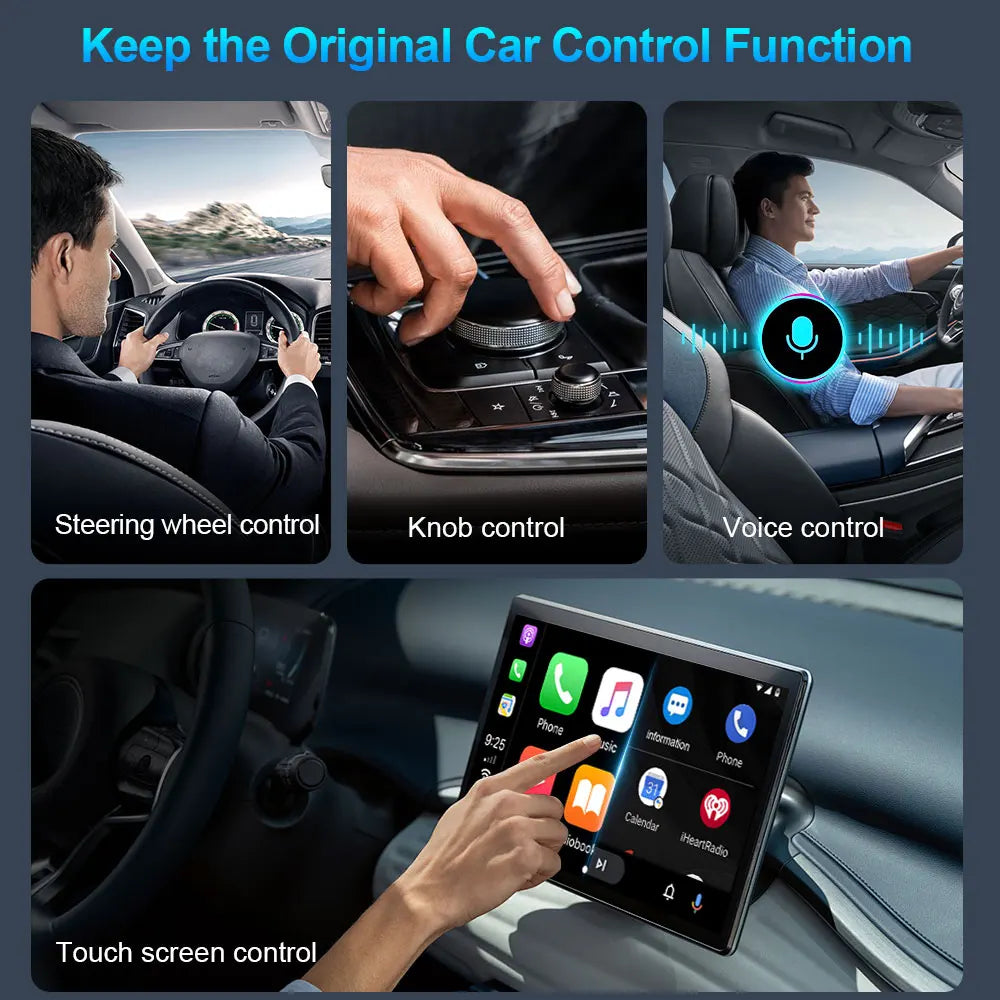 Xiaomi 2025 New! 2-in-1 Mini Wireless Adapter Seamlessly Enable Carplay & Android Auto Plug & Play For Most Vehicle Models