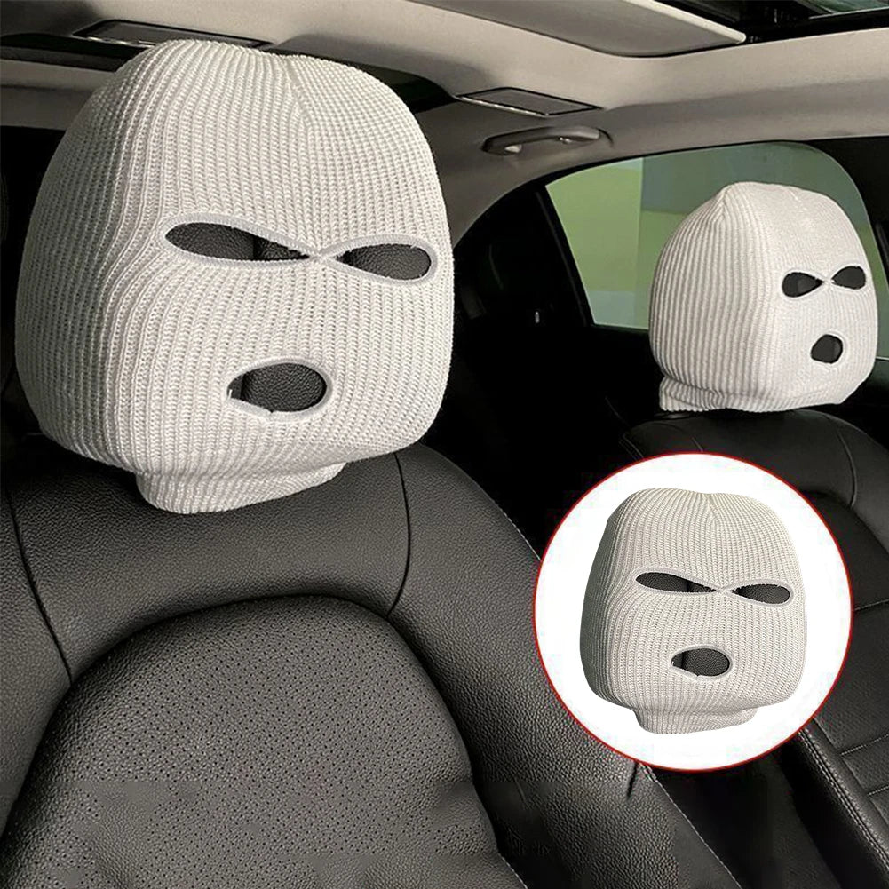 Car Seat Headcover Halloween Funny Mask Universal Car Seat Cover Decoration Car Seat Headcover Auto Interior Seats Decor