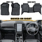 3D TPE Floor Mats for Ford Ranger Next Gen 2023 2024 Wildtrak XLT XLS XL Raptor Anti-Slip Waterproof Interior Accessories