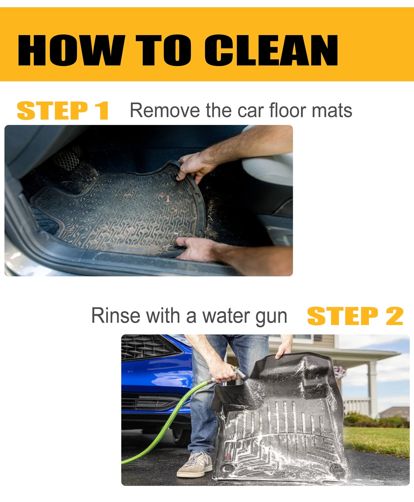 3D TPE Floor Mats for Ford Ranger Next Gen 2023 2024 Wildtrak XLT XLS XL Raptor Anti-Slip Waterproof Interior Accessories