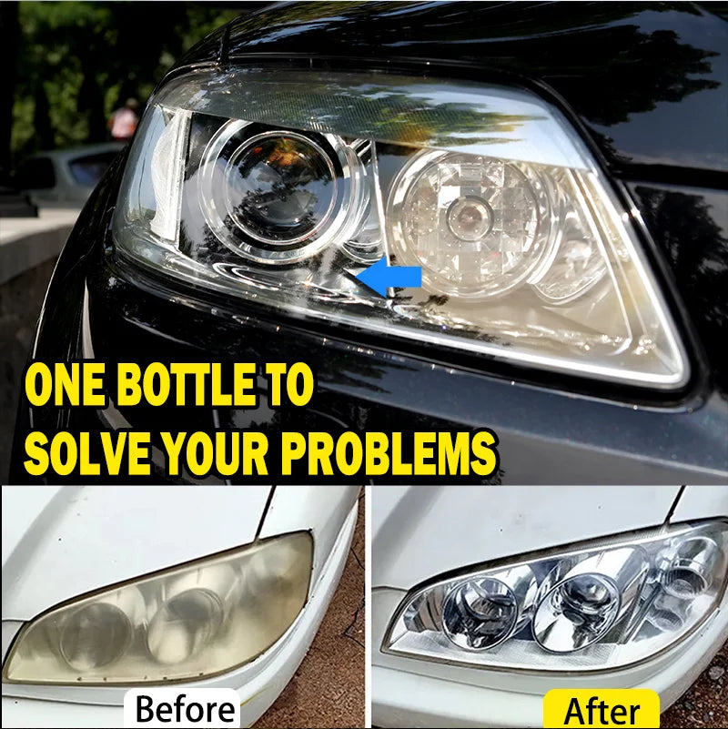 Car Light Restorative Liquid,Removing Oxidation Cracking Dirt and Blurring,Headlight Repair Polish Liquid for Brake Lights