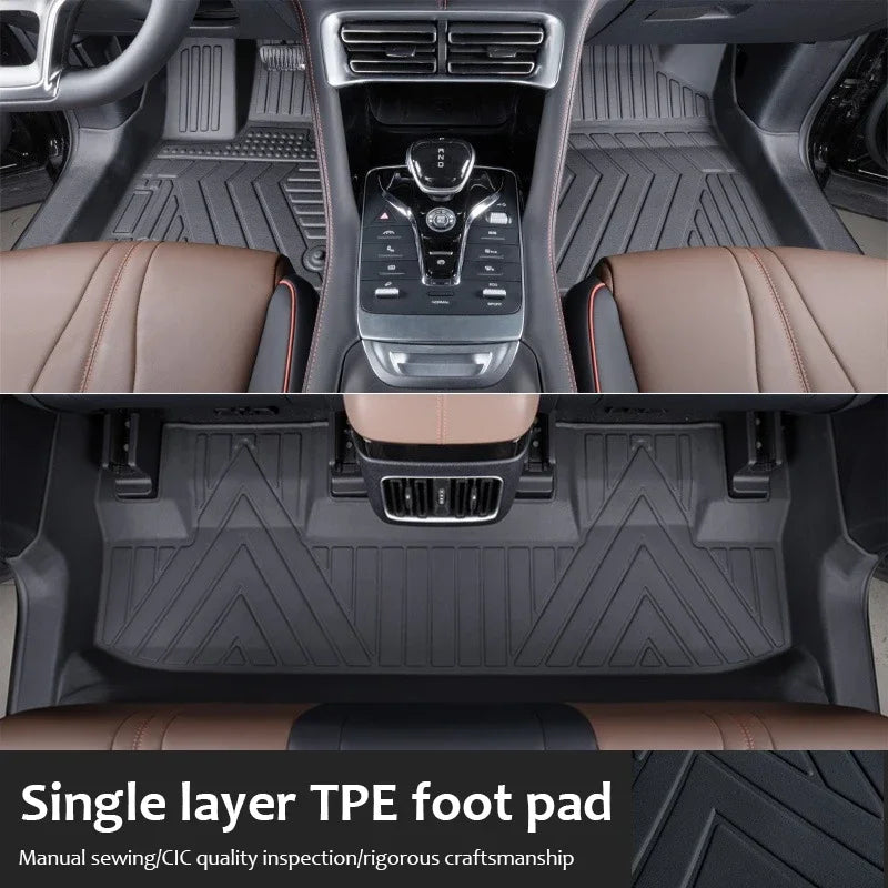 For Volkswagen Atlas Accessories VW Teramont Pro 2025 2026 7 Seats Car TPE Floor Mat Leather Foot Mat LHD Carpet Rug Pad Cushion
