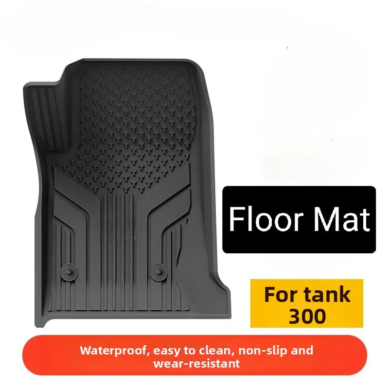 Full TPE Floor Mats For Tank 300 (2020-2024) - Not For Hybrids Waterproof Wear-Resistant Eco-Odorless Custom-Fit Easy-Clean