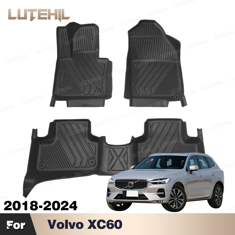 Custom TPE Car Floor Mat For Volvo XC60 2018-2024 2023 2022 2021 2020 2019 Waterproof Carpet Cover Interior Protector Accessorie