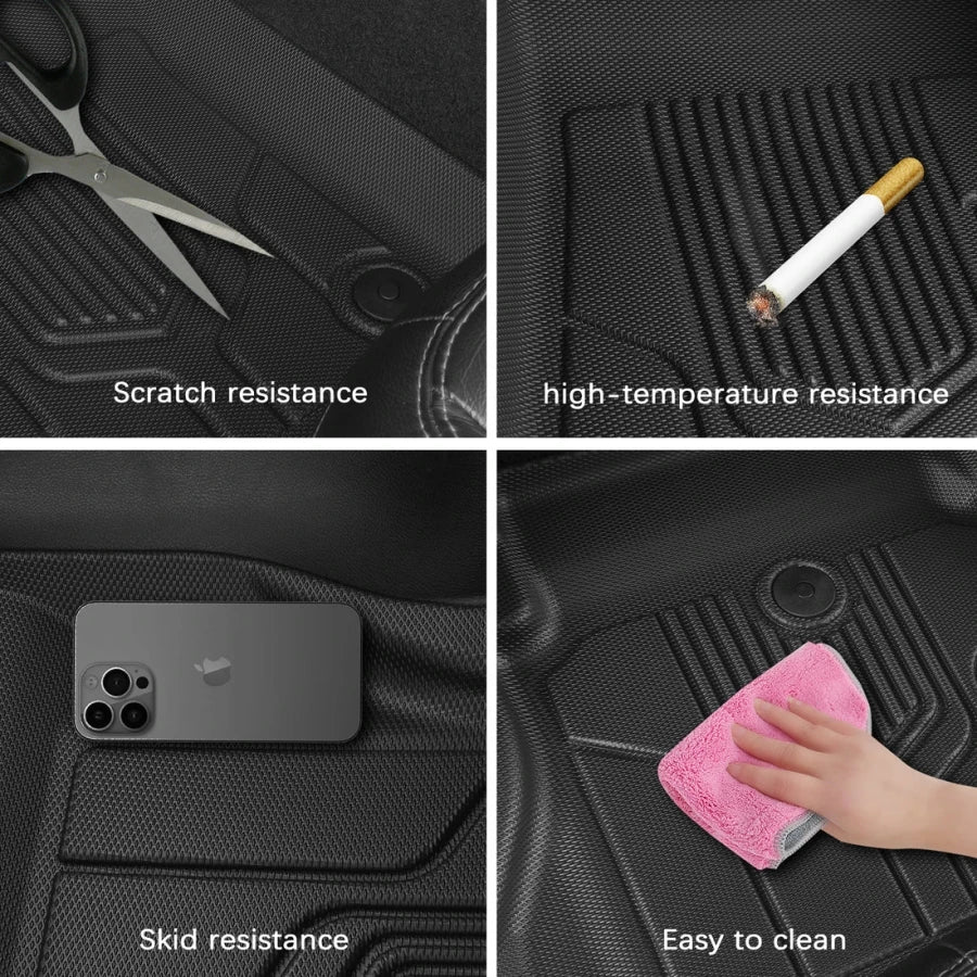 TPE Lhd Floor Mats for Jeep Wrangler JL 2018-2025 4-Doors Waterproof Non-Slip All Weather Protection JL Floor Liner