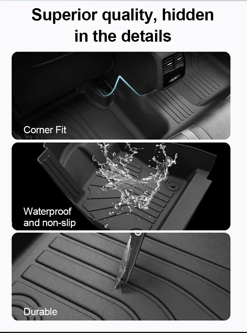 LHD For MGS5 EV ES34 2024 2025 MG ES5 TPE Floor Mats Cargo Foot Pad Tray Waterproof Full Set Rug Tappetos Internal Car Accessory