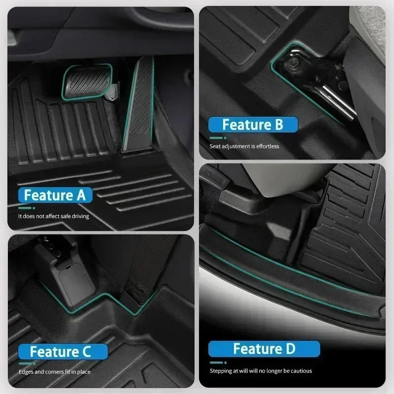 Auto Parts For Lexus ES ES250 ES300h ES350 2013-2017 Car Floor Mats TPE Material Anti-dirty Anti-slip Foot pad Cover Carpet Pad