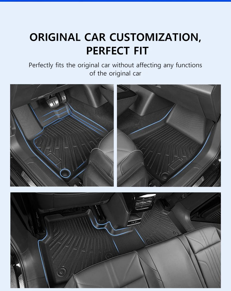 TPE Car Floor Mats for Kia Seltos 2024-2025 All-Weather Waterproof Non-Slip Trunk Protector Left-Hand Drive Car Interior Parts