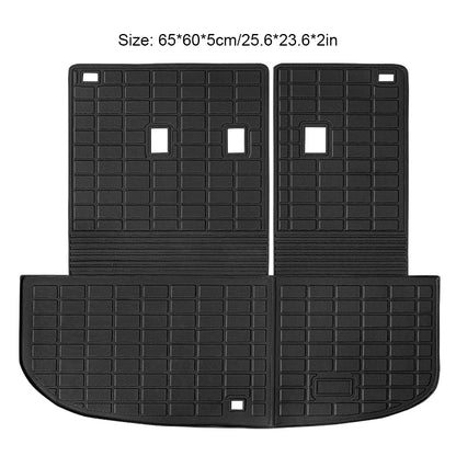 TPE Floor Mats for Hyundai Palisade 2020-2024 All Weather Protection Floor Liner Cargo Liner Trunk Mat With Backrest