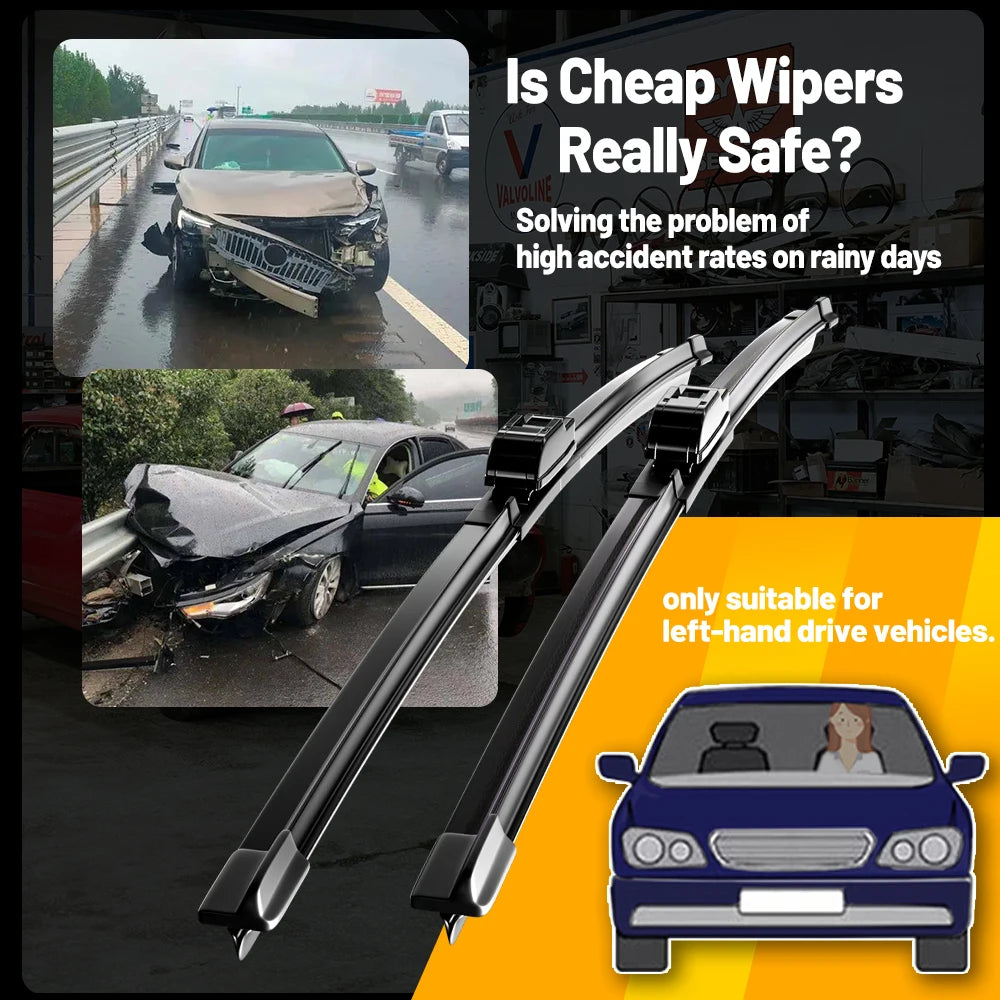 Car Front Wiper Blades Windscreen for Audi A5 S5 RS5 B8 2007-2023 8T 8F 8W6 SLine 2018 2010 2011 2020 2008 2012 2009 Windshield