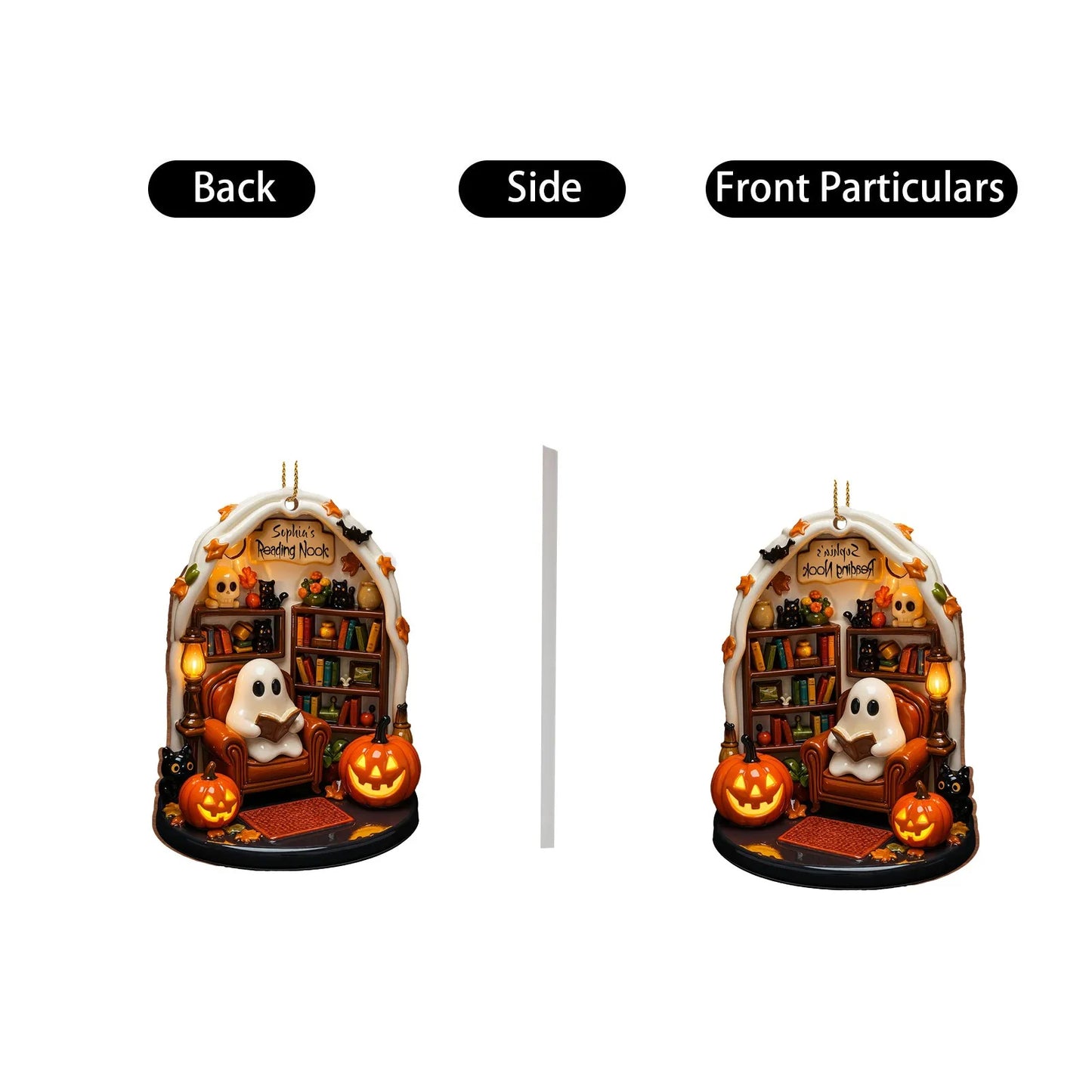 New Halloween Ghost Reading 2D Flat Ornaments Festival Atmosphere Theme Party Decorative Supplies Creative Home Decoration Prop