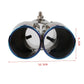 64mm Universal Double Pass Exhaust Pipe Tip Exhaust Silencer Muffler Tip Stainless Steel Pipe Trim Modified Exhause Tail Pipe