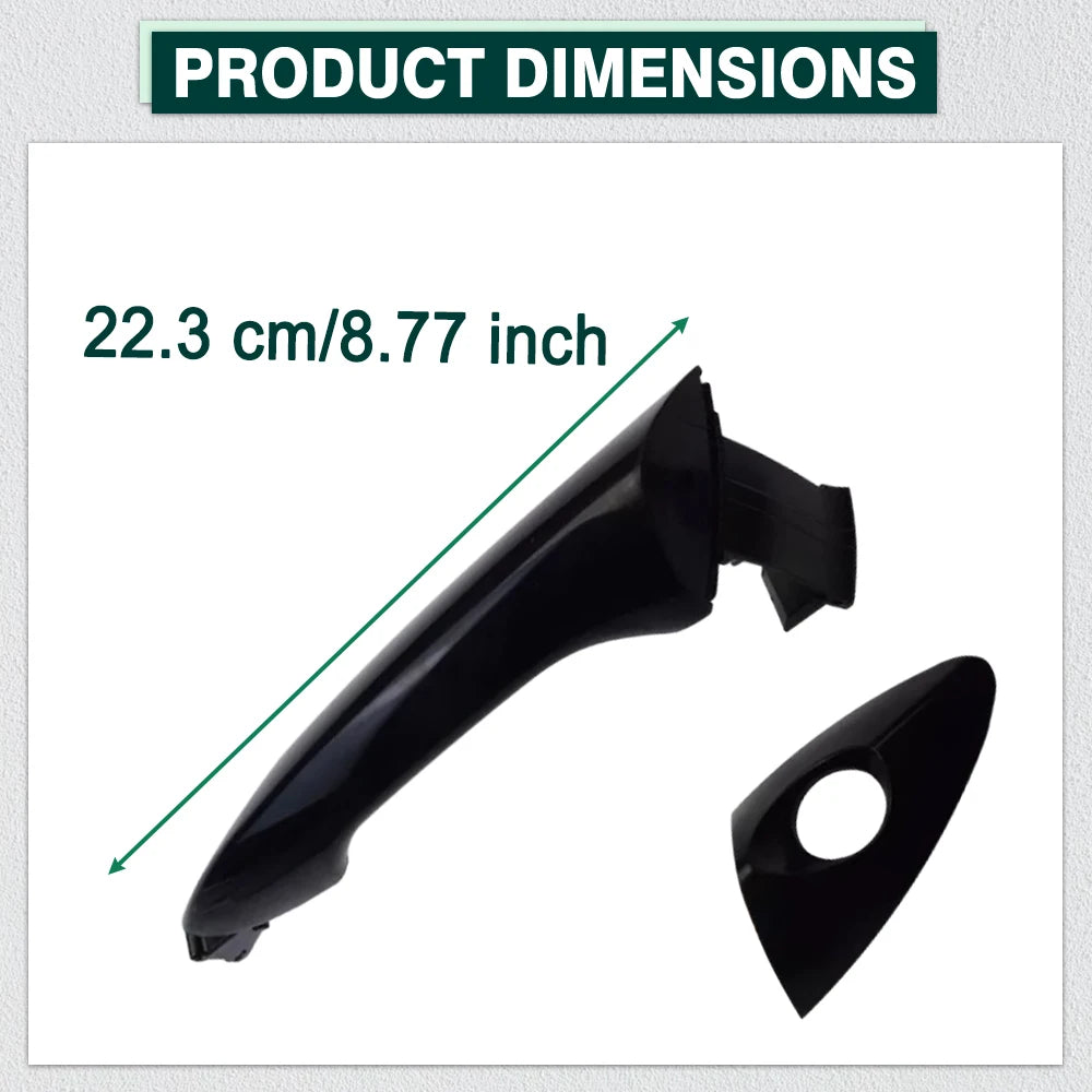 Black Exterior Door Handle for Hyundai Elantra 2011 2012 2013 2014 2015 2016 Front Rear Left Right