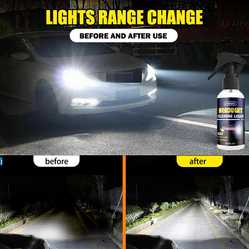 Car Light Restorative Liquid,Removing Oxidation Cracking Dirt and Blurring,Headlight Repair Polish Liquid for Brake Lights