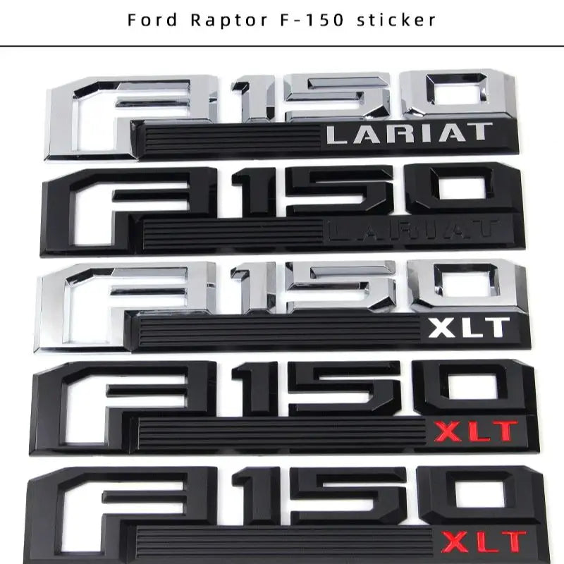 2PCS ABS Car sticker emblem accessories auto decal badge styling for Ford F-150 raptor xlt lARIAT   Logo