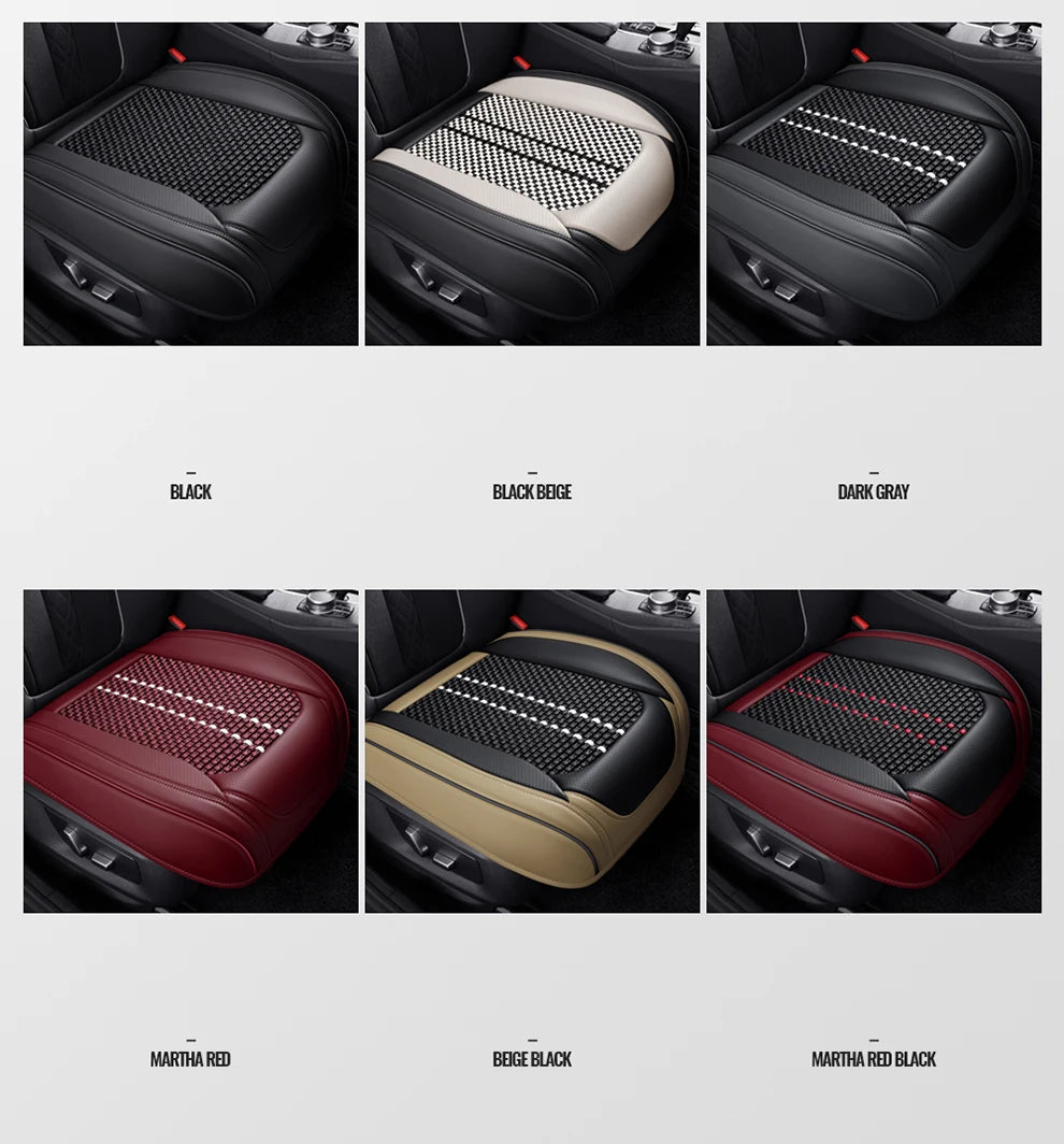 Leather Front Car Seat Protectors Covers Cushion Luxury Waterproof For i40 g30 nissan qashqai j10 kicks aveo byd sealion 6