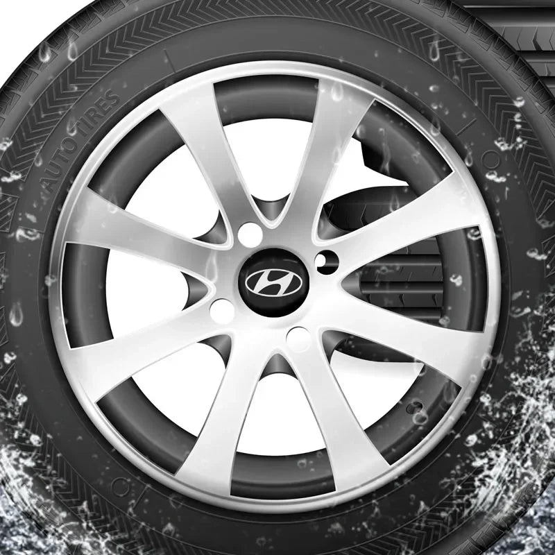4pcs Car Wheel Center Hub Cap Badge Logo Emblem Decal Sticker Styling for Hyundai Elantra Tucson Sonata Tucson Creta Kona IX35