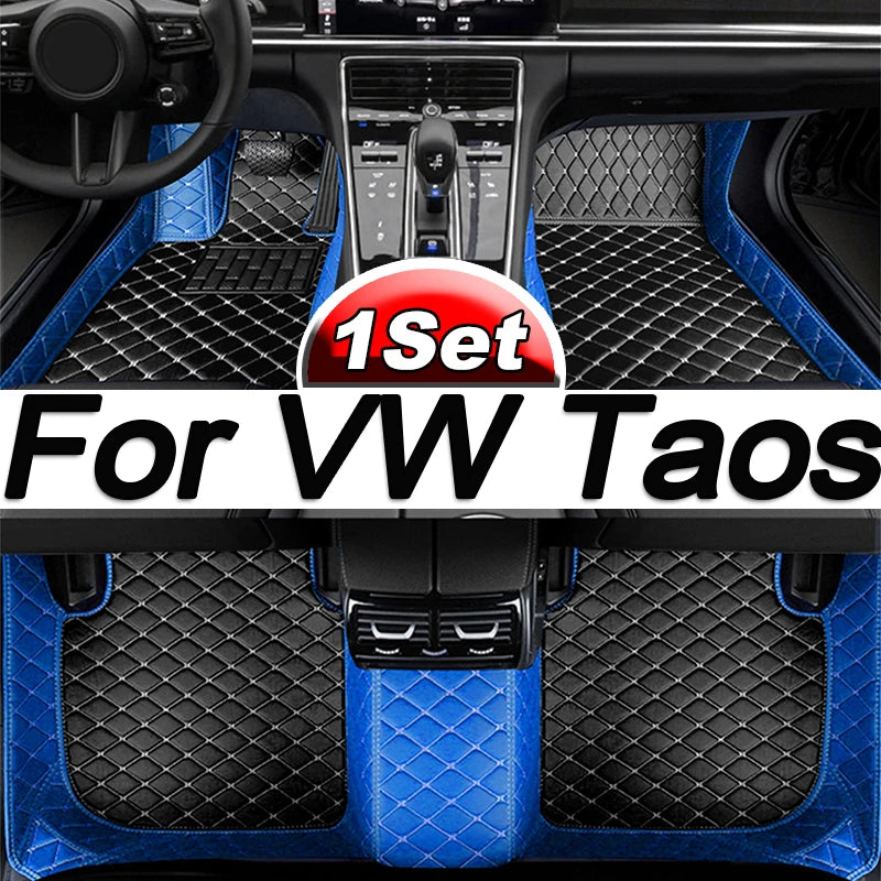 Floor Mats For VW Volkswagen Taos Tharu 2020~2023 Waterproof Tapetes Para Automovil Car Mats Alfombra para Auto Car Accessories
