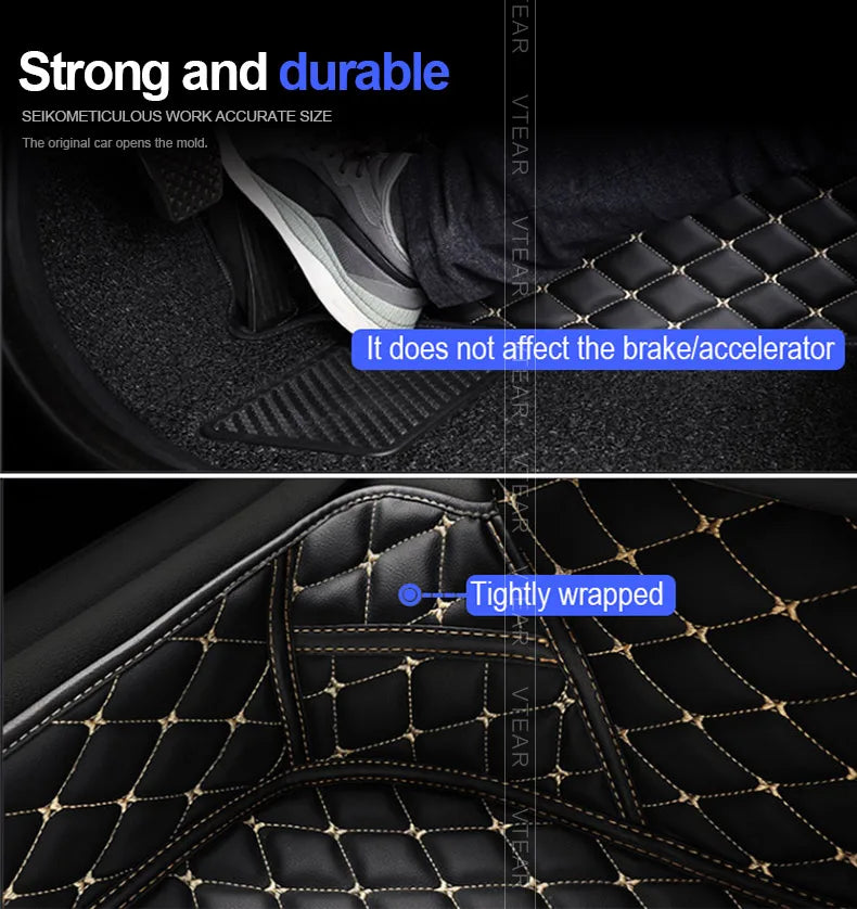 Vtear Car Floor Mats Cover PU Carpet Non-Slip Pads Protector Styling Interior Decoration Accessories For Haval New F7 2024 2025