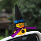 Car Decoration Rubber Duck Halloween with Magic Hat Cloak Broom Sunglasses Necklace for Car Ornaments Home Table Decor