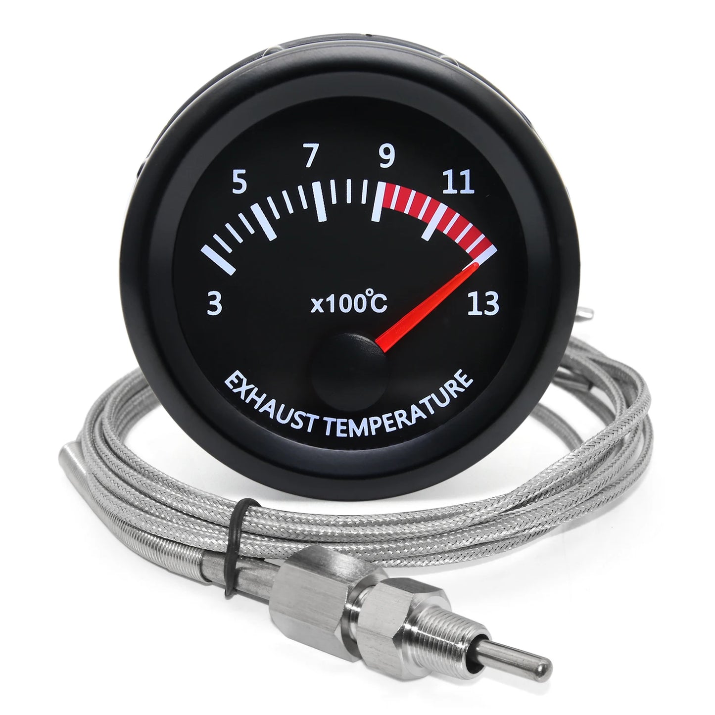 Universal 52mm 2" Car Auto Exhaust Gas Temp Gauge 300~1300 Celsius 12V Exhaust Gas Temp Gauge Ext Temp Meter EGT With Sensor