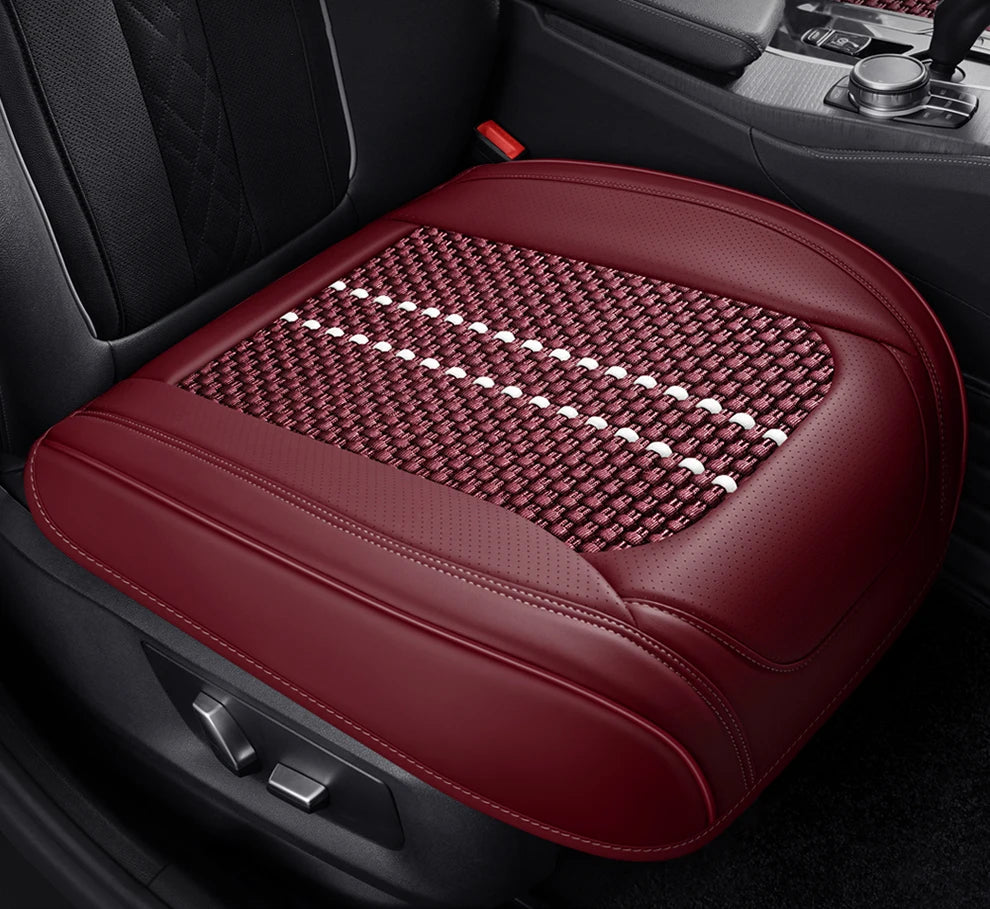 Leather Front Car Seat Protectors Covers Cushion Luxury Waterproof For i40 g30 nissan qashqai j10 kicks aveo byd sealion 6