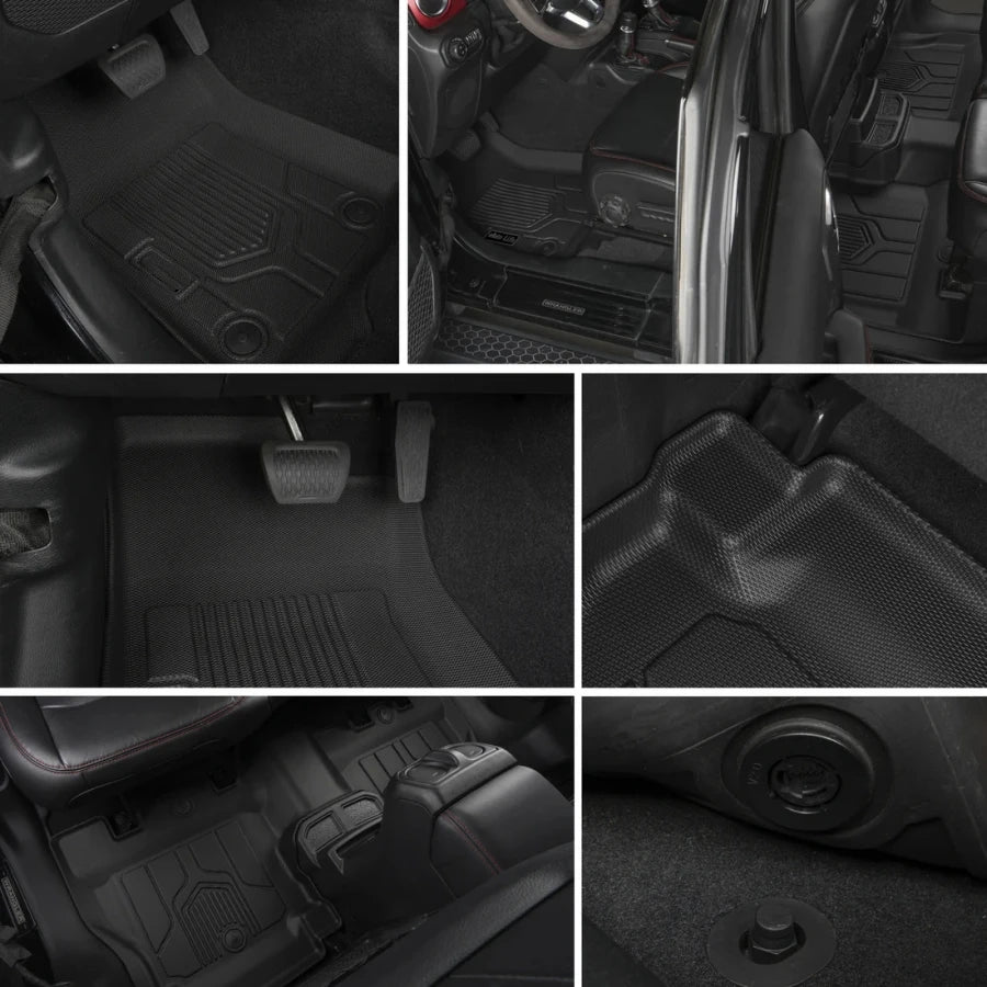 TPE Lhd Floor Mats for Jeep Wrangler JL 2018-2025 4-Doors Waterproof Non-Slip All Weather Protection JL Floor Liner