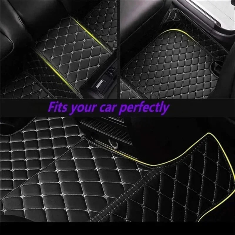 Leather Car Floor Mats For Seat Leon MK3 2012 2013 2014 2015 2016 2017 2018 2019 2020 All Weather Waterproof Car Floor Mats