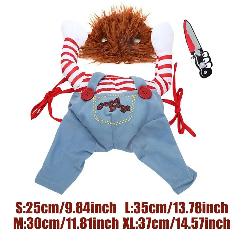 Halloween Dog Costumes Funny Pet Clothes Cosplay Costume Sets Novelty Clothing For Dogs Bulldog Pug Cat Party Costumes