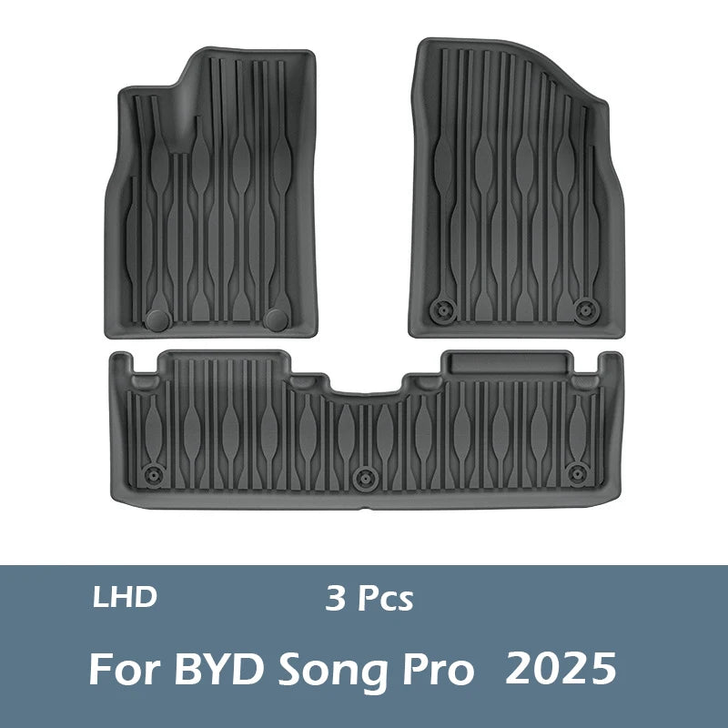 TPE Car Floor Mats For BYD Song Pro Dmi 2024 2025 Cargo Liners Waterproof Non-slip Seat Back Protector Trunk Mats Car Carpet