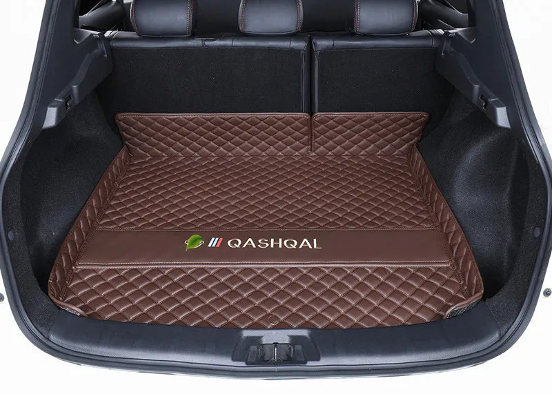 Leather Car Trunk Mats For Nissan Qashqai j11 2019 2020 2021 2022 Anti-Dirty Protector Tray Cargo Liner Accessories Styling F