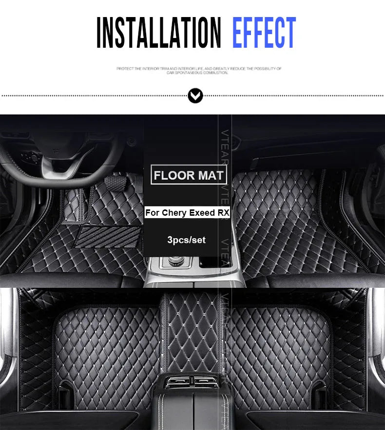 Vtear Car Carpet Cover Decoration Dustproof Floor Mat Accessories Interior Anti Dirt Pad Non Slip Parts For Chery Exeed RX 2024