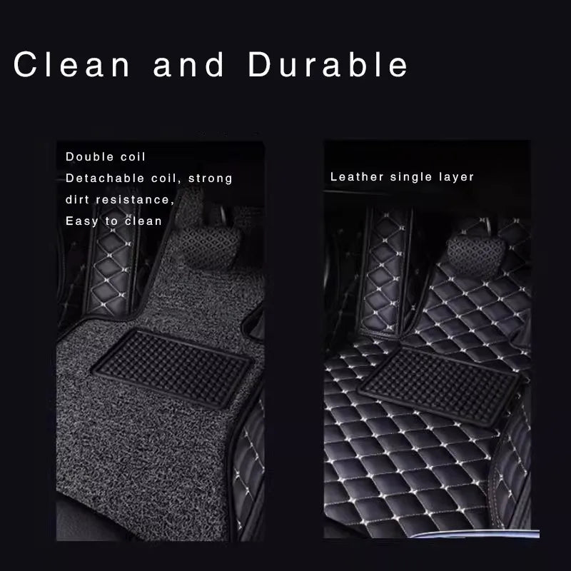 Custom Car Floor Mats For Porsche Taycan 2019 2020 2021 2022 2023 Anti-slip Wear-resistant Auto Carpets Foot Coche Accessories