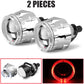 LED Projector Lens 2.5 Inch Bi LED High Low Beam Lights 80mm LED Halo for H4 H7 9005 9006 Car Headlight Bulbs Auto Diodes Turbo