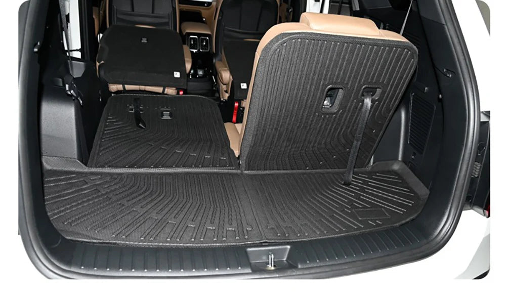 All Weather Floor Mats Cargo Liner for 2021 - 2024 2025 Kia Sorento Hybrid TPE Car Trunk Mat with Backrest Pad PHEV & HEV