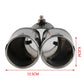 64mm Universal Double Pass Exhaust Pipe Tip Exhaust Silencer Muffler Tip Stainless Steel Pipe Trim Modified Exhause Tail Pipe