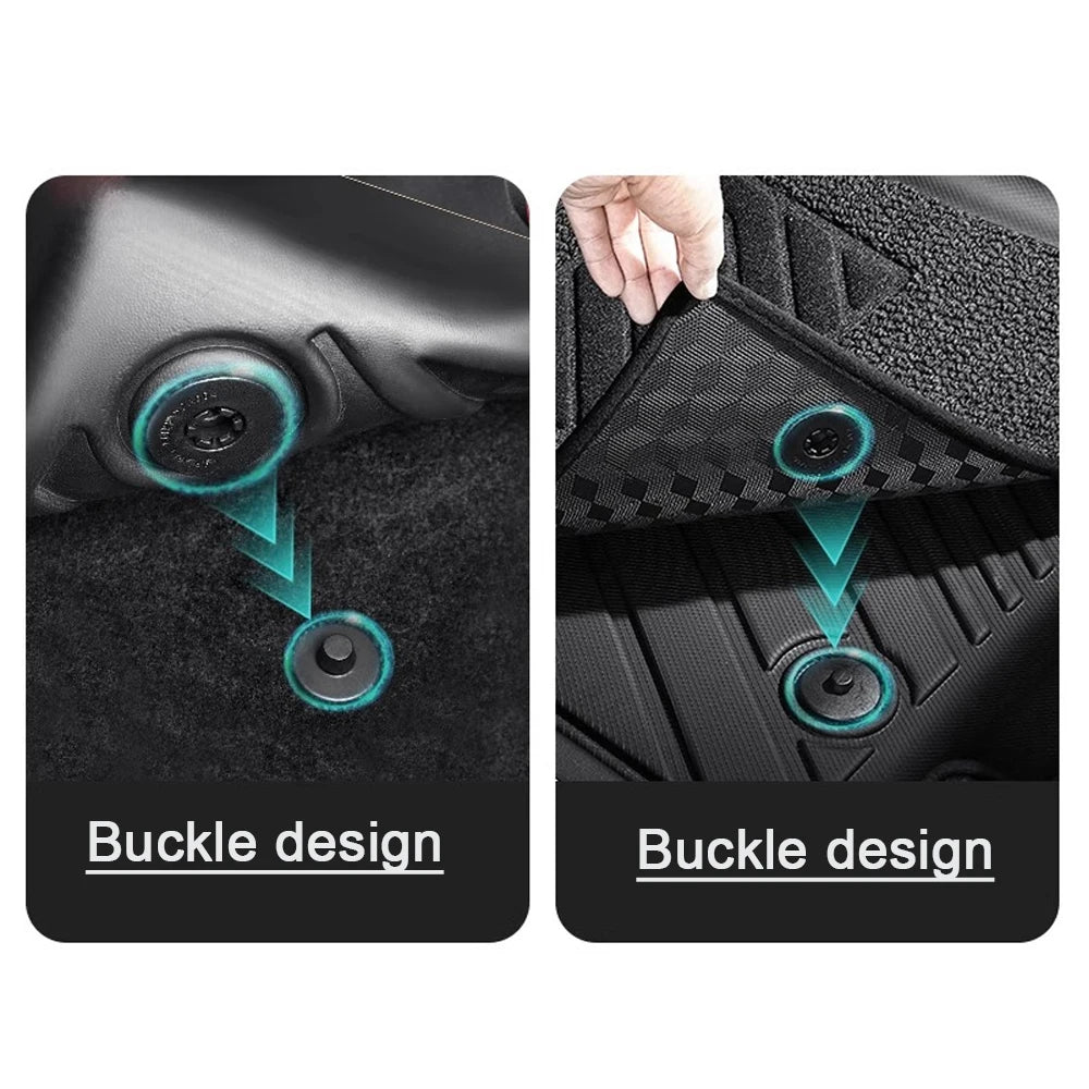 For VW ID.4 ID4 CROZZ 2021 2022 2023 2024 2025 TPE Floor Mats Rear Trunk Mats Layer Foot Pads Salon Carpet Full Cover LHD