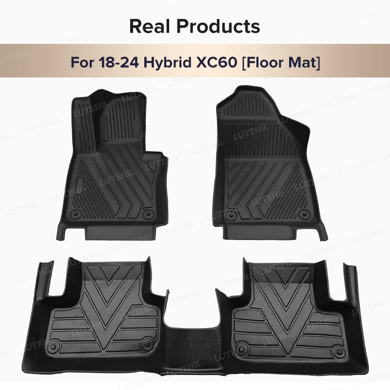 Custom TPE Car Floor Mat For Volvo XC60 2018-2024 2023 2022 2021 2020 2019 Waterproof Carpet Cover Interior Protector Accessorie