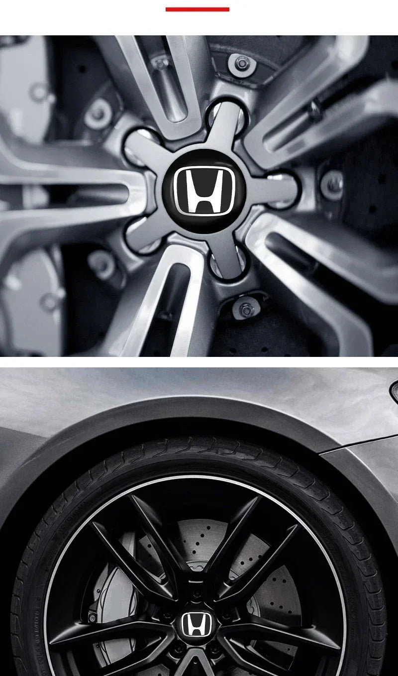4Pcs 56mm Car Wheel Center Hub Caps Logo Sticker For Honda Civic Fit Jazz Accord CRV HRV City Odyssey Passport Pilot Vezel