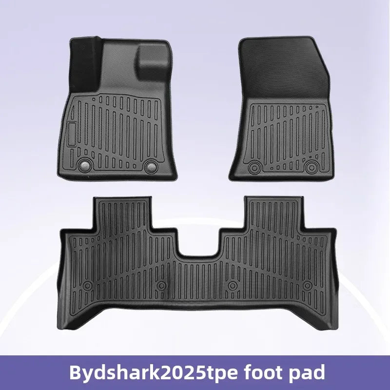 3D Foot Pad All-weather Material TPE Waterproof and Anti-slip Protective Pad Trunk Pad Cargo Pad for BYD Shark 2025 2024