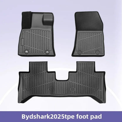 3D Foot Pad All-weather Material TPE Waterproof and Anti-slip Protective Pad Trunk Pad Cargo Pad for BYD Shark 2025 2024