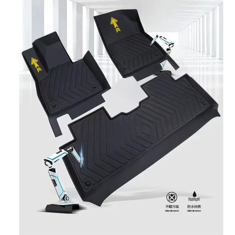 TPE Car Floor Mat For Land Rover Discovery 4 L319 LR4 2010~2016 Luxury Leather Waterproof Foot Pads LHD Carpets Auto Accessories