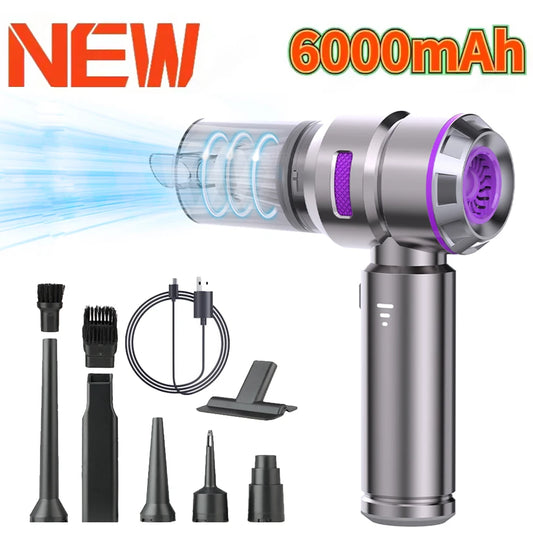 16000PA Powerful Wireless Car Vacuum Cleaner Portable Large Suction Handheld Mini Dust Blower with Power Display 2000mAh