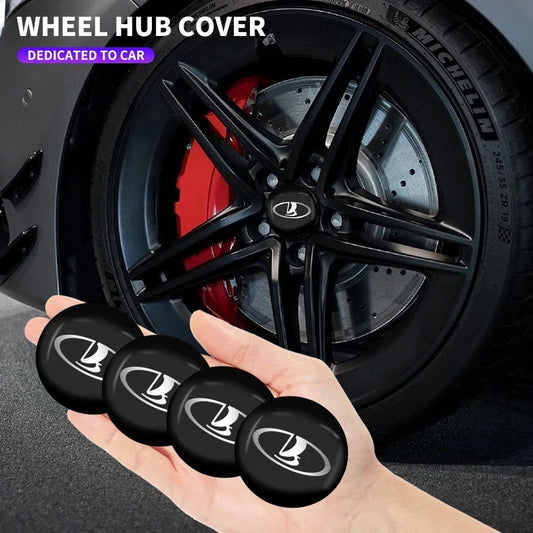 4pcs 56mm Car Logo Styling Universal Wheel Hub Center Rim Caps For Lada Niva 4X4 2121 Juguete 1/24 2110 Shirt 1600 Granta Kalina